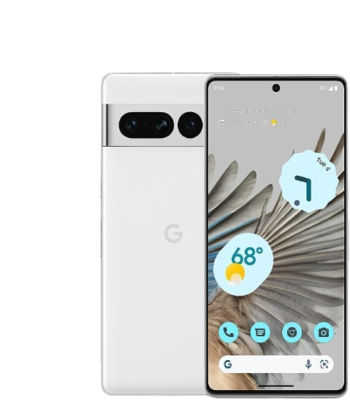 Google Pixel 7 Pro with curved 6.7-inch OLED screen and triple camera setup