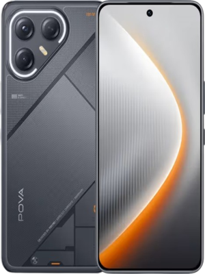 Tecno Pova 7 Ultra smartphone with 6.67‑inch AMOLED display and dual 108MP + 8MP rear cameras
